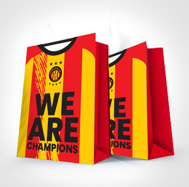 est carton bag we are champions